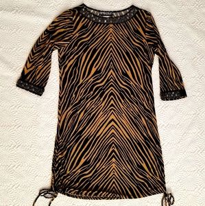 Randolph Duke long-sleeve bejeweled dress